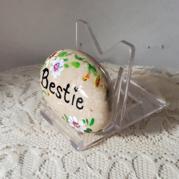 handmade personalized rock, painted rock, rock for Bestie, appreciation gift - Picture 2 of 7